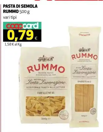 Coop Pasta Di Semola Rummo 500 g vari tipi offerta