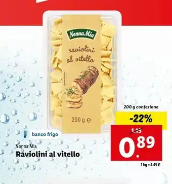 Lidl Raviolini al vitello offerta