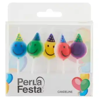 Bernava Perla festa candeline smile 5 pz offerta