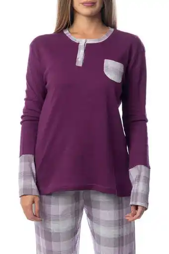 Kisenè Kiwear pigiama donna calibrato in caldo cotone interlock - prugna offerta