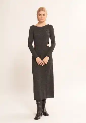 Abito lungo lurex nero