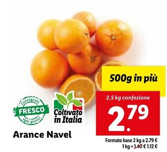 Lidl Arance Navel 2,5 kg offerta