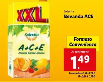 Lidl Solevita Bevanda Ace 2 L offerta