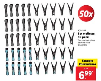 Lidl Aquapur Set mollette, 50 pezzi offerta