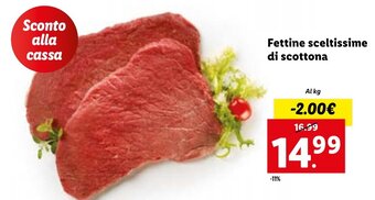 Lidl Fettine sceltissime di scottona offerta