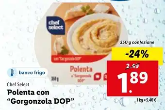 Lidl Chef Select Polenta con "Gorgonzola DOP" 350 g offerta