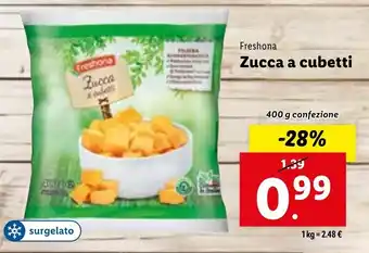 Lidl Freshona Zucca a cubetti 400 g offerta