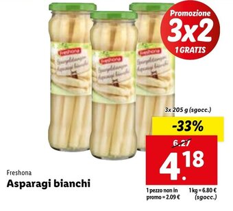 Lidl Freshona Asparagi bianchi 3x 205 g offerta