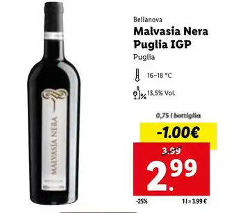 Bellanova Malvasia Nera Puglia IGP Puglia 0,75 l