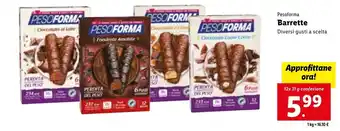 Lidl Pesoforma Barrette Diversi gusti a scelta 12x 31 g offerta