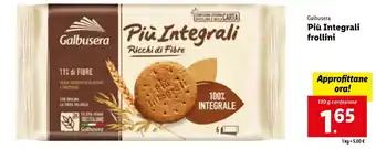 Lidl Galbusera Più Integrali frollini 330 g offerta
