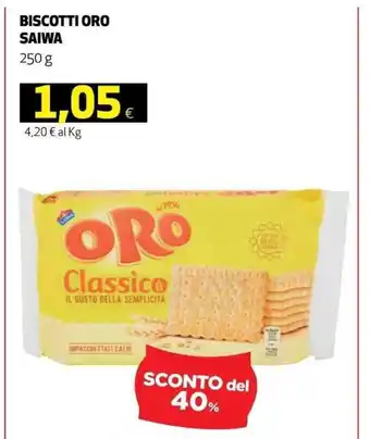 Coop Biscotti Oro Saiwa 250 g offerta