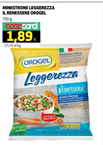 Coop Orogel Minestrone Leggerezza IL Benessere 750 g offerta