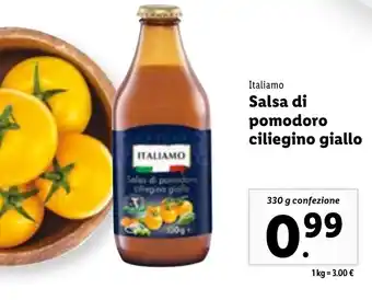 Lidl Italiamo Salsa di pomodoro ciliegino giallo 330 g offerta