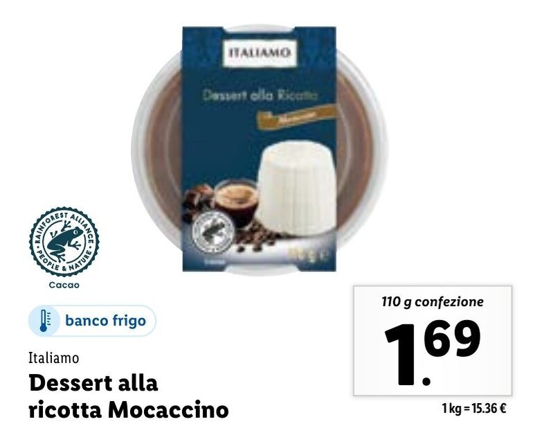 Italiamo Dessert alla ricotta Mocaccino 110 g offerta di Lidl