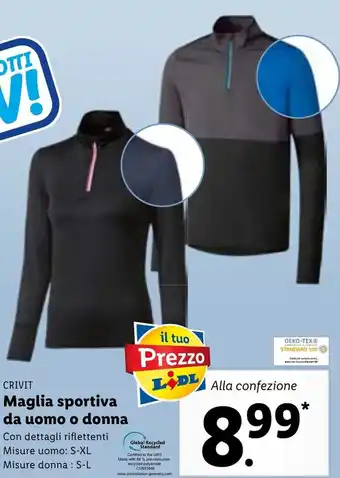 Crivit Maglia sportiva da uomo o donna