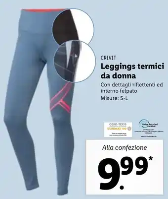 Lidl Crivit Leggings termici da donna offerta
