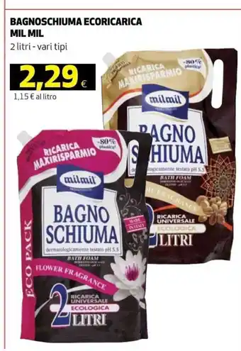 Coop Bagnoschiuma Ecoricarica Mil Mil 2 litri - vari tipi offerta