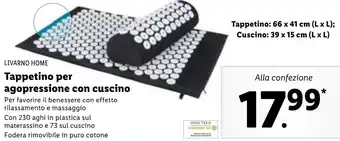 Lidl Livarno Home Tappetino per agopressione con cuscino offerta