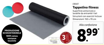 Lidl Crivit Tappetino fitness offerta