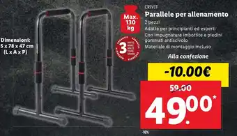 Lidl Crivit Parallele per allenamento 2 pezzi offerta