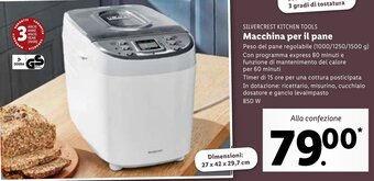 Lidl Silvercrest Kitchen Tools Macchina per il pane offerta
