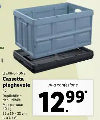 Lidl Livarno Home Cassetta pieghevole 62 l offerta
