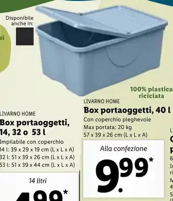 Lidl Livarno Home Box portaoggetti, 40 L offerta