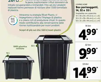 Lidl Livarno Home Box portaoggetti, 14, 32 o 53 l offerta
