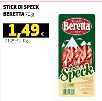 Coop Beretta Stick Di Speck 70 g offerta