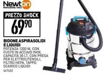 Ottimax Newton Bidone Aspirasolidi e Liquidi offerta