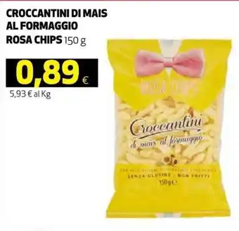 Coop Croccantini di Mais Al Formaggio Rosa Chips 150 g offerta