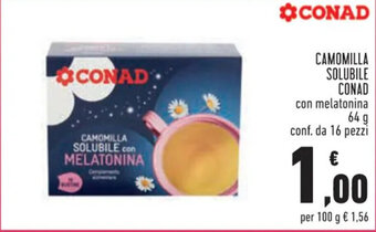 Conad Conad Camomilla Solubile con melatonina, 64 g offerta
