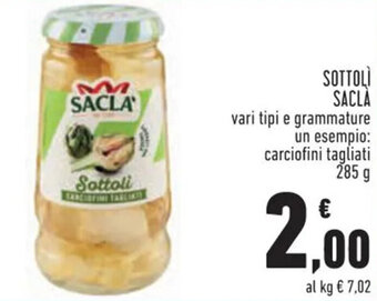 Conad Saclà Sottolì 285 g offerta