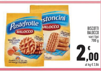 Conad Biscotti Balocco vari tipi 700 g offerta