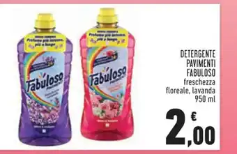 Conad Detergente Pavimenti Fabuloso freschezza floreale, lavanda 950 ml offerta