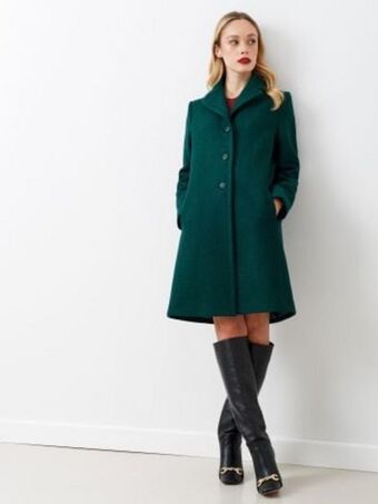 Cappotto "a line" color verde