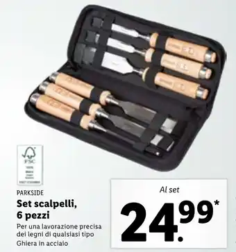 Lidl Parkside Set scalpelli, 6 pezzi offerta