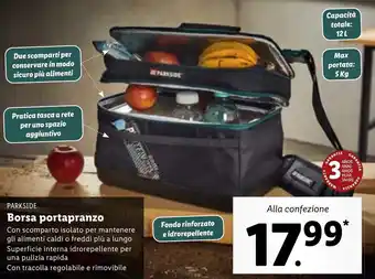 Lidl Parkside Borsa portapranzo offerta