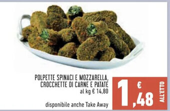 Conad Polpette Spinaci E Mozzarella Crocchette Di Carne E Patate offerta