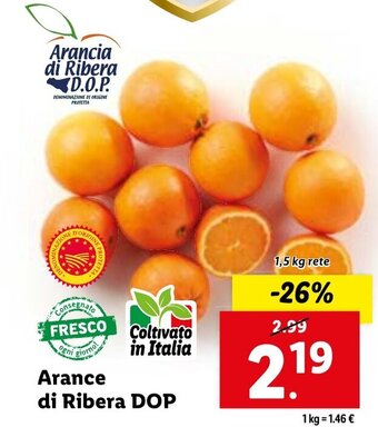Lidl Arance di Ribera DOP 1,5 kg rete offerta