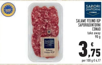 Conad Sapori&Dintorni Conad Salame Felino IGP take away 90 g offerta