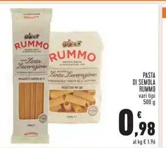 Conad Rummo Pasta Di Semola vari tipi 500 g offerta