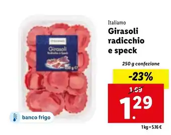 Lidl Italiamo Girasoli radicchio e speck 250 g offerta