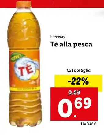 Lidl Freeway Tè alla pesca 1,5 l offerta