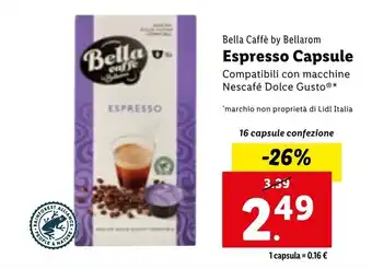 Lidl Bella Caffè by Bellarom Espresso Capsule offerta