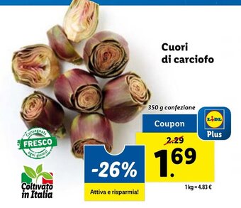 Lidl Cuori di carciofo 350 g offerta