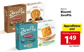 Lidl Balocco Biscotti Zero Più 210/230 g offerta