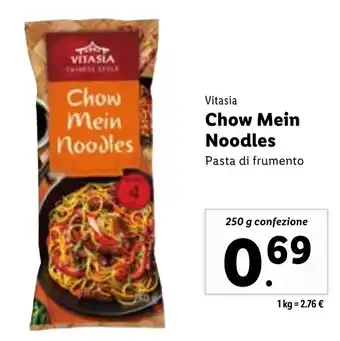 Lidl Vitasia Chow Mein Noodles Pasta di frumento 250 g offerta