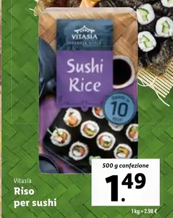 Lidl Vitasia Riso per sushi 500 g offerta